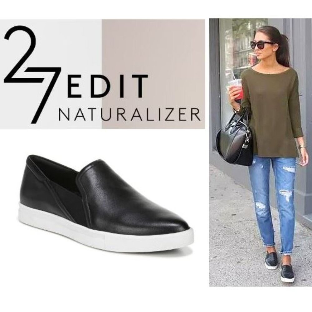 Naturalizer - 27 Edit. Leather - Tyra black slip on sneakers